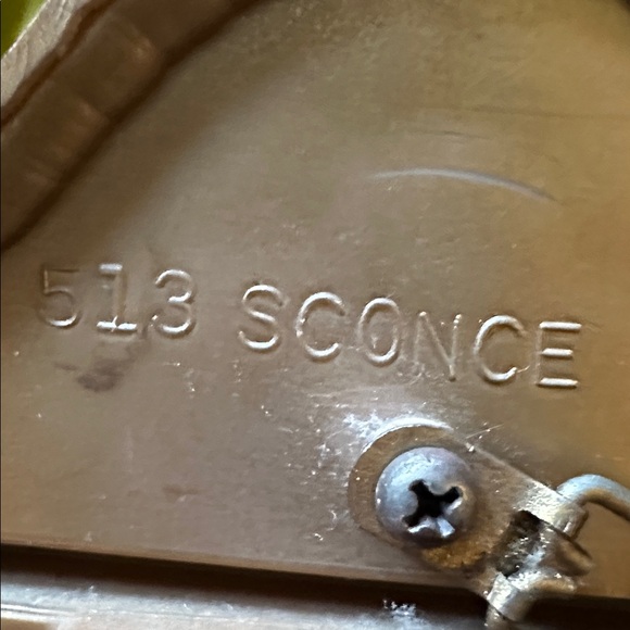 Burwood MCM Golden Faux wood MCM sconces pair - Picture 6 of 8